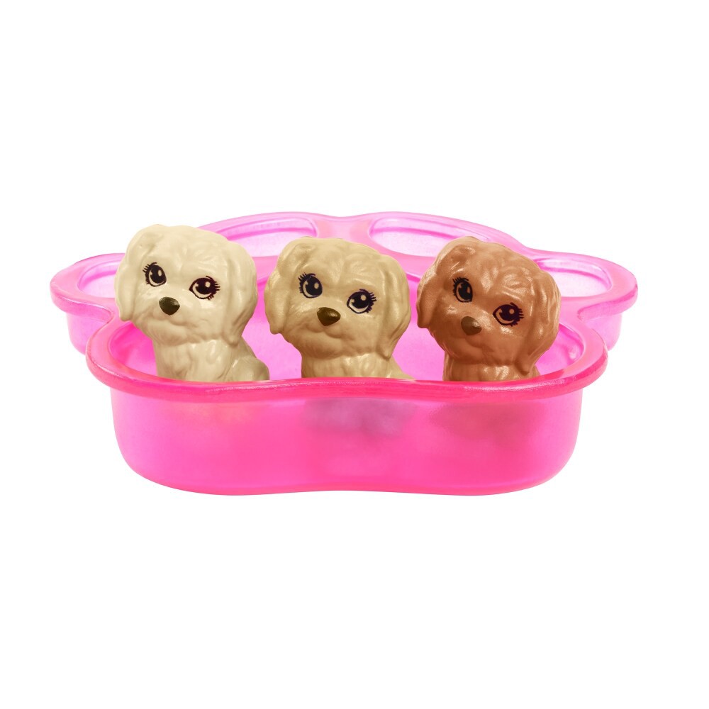 slide 2 of 6, Barbie Doll Newborn Pups Playset, 1 ct