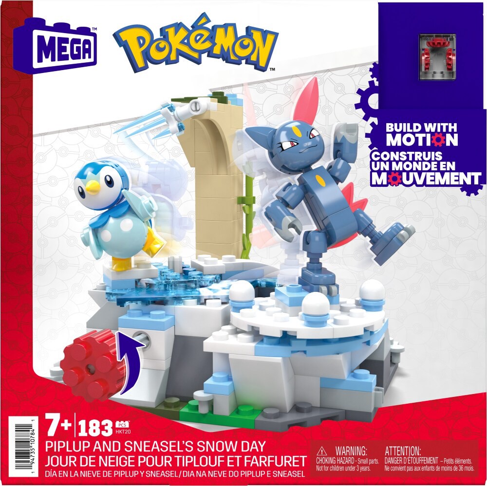 slide 2 of 4, Mattel MEGA Pokémon Piplup and Sneasel's Snow Day, 171 ct