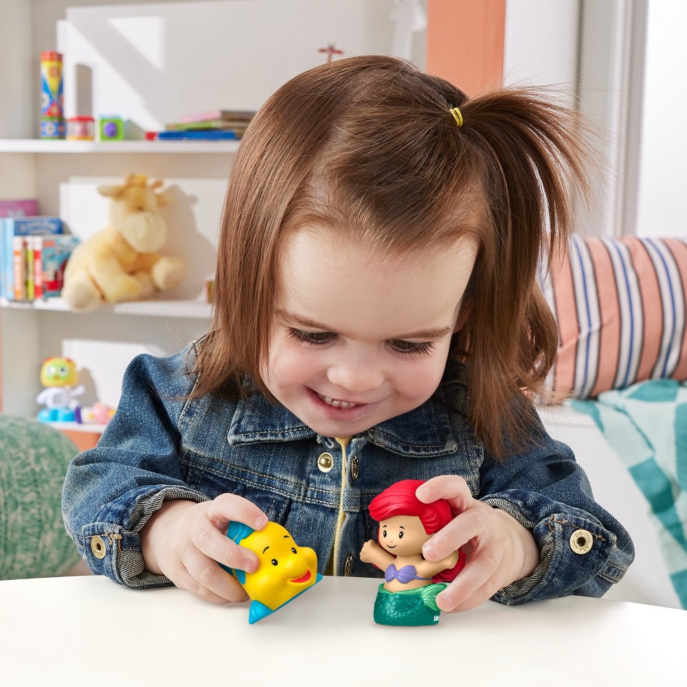 slide 2 of 4, Fisher-Price Fisher Price Little People Disney Princess, Ariel and Flounder, 2 ct