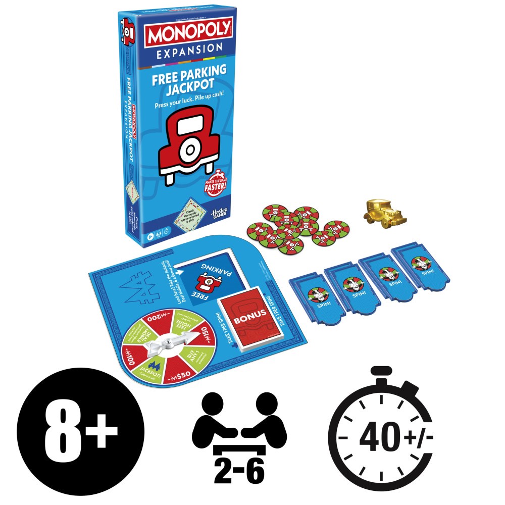 slide 3 of 5, Monopoly Free Parking Jackpot Expansion Pack, 1 ct