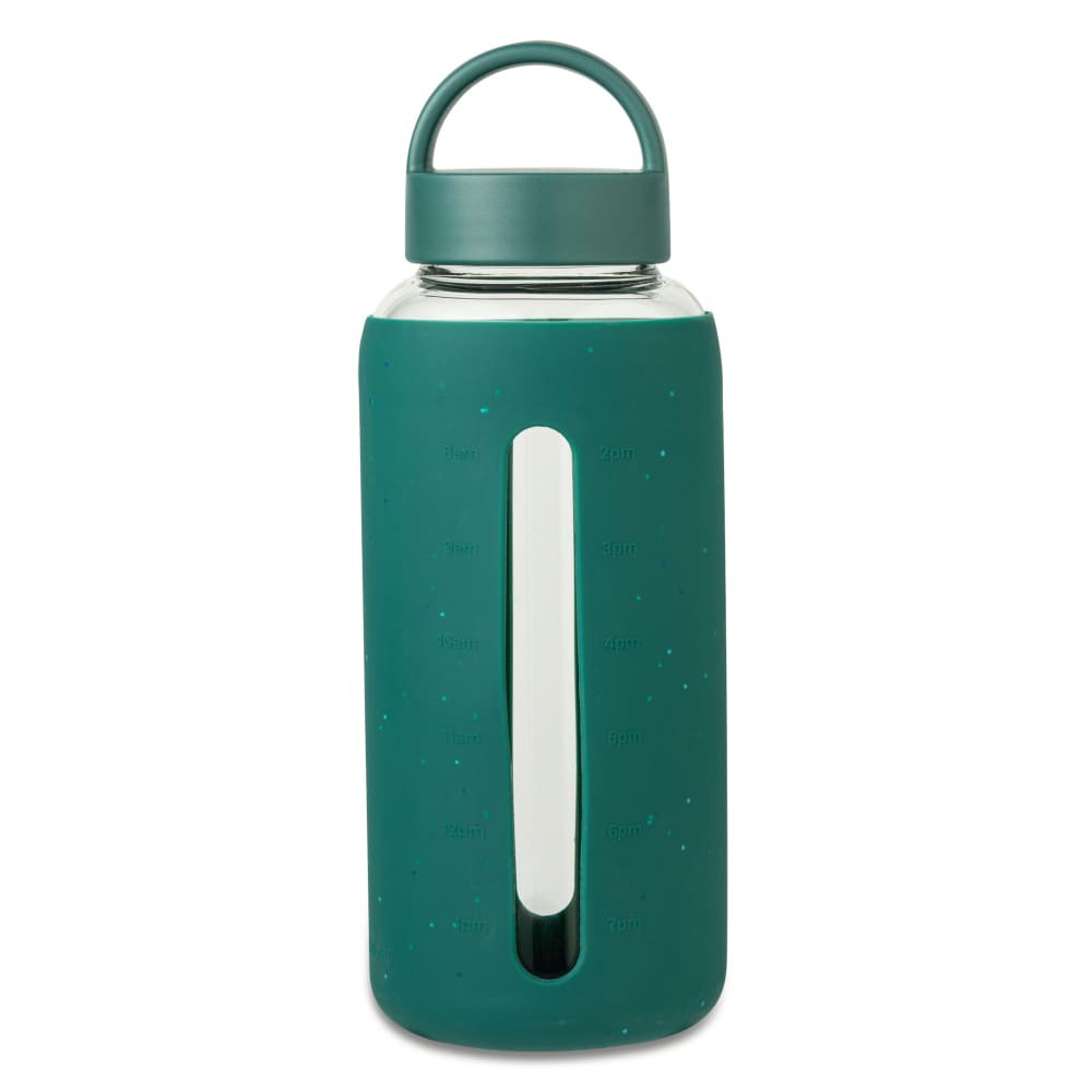 slide 2 of 2, Manna Glass Bottle With Protective Sleeve - Green, 27 oz