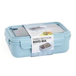 Manna Three-Section Bento Box - Light Blue