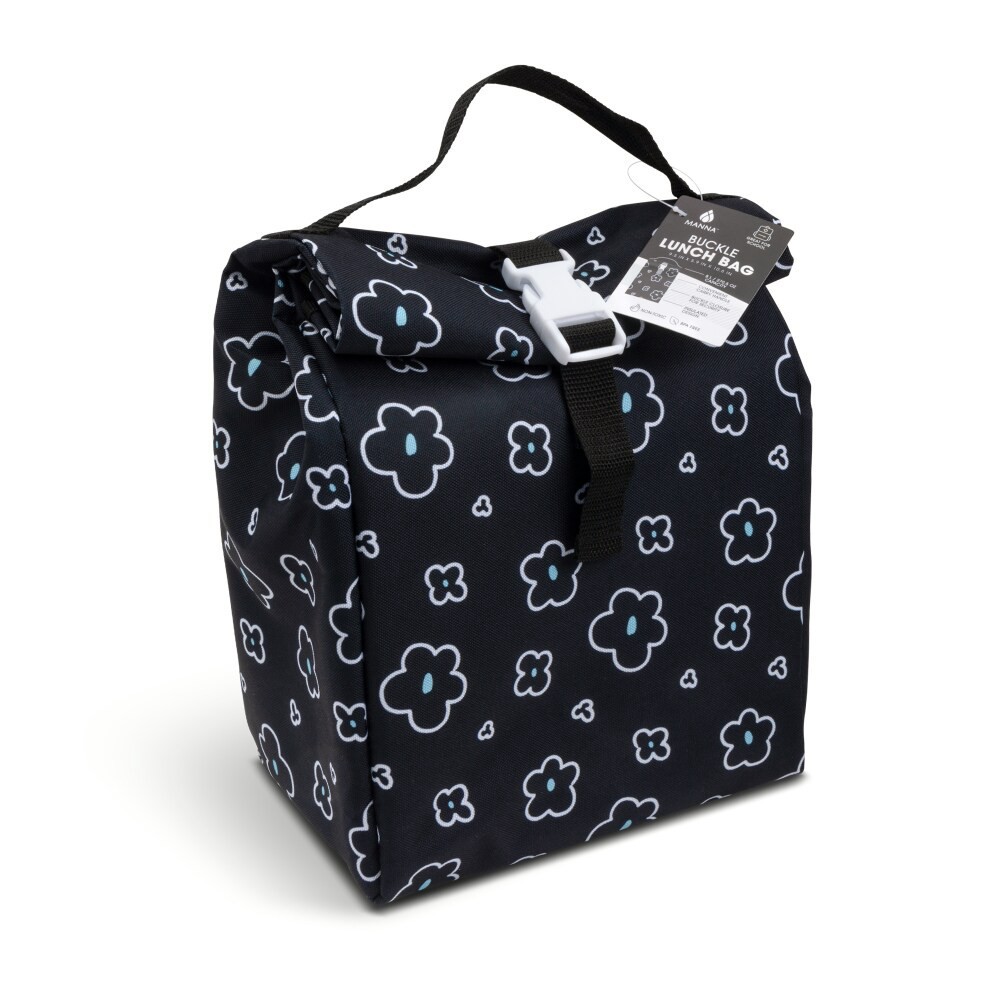 slide 3 of 3, Core Home Manna Buckle Lunch Black Flowers, 1 ct