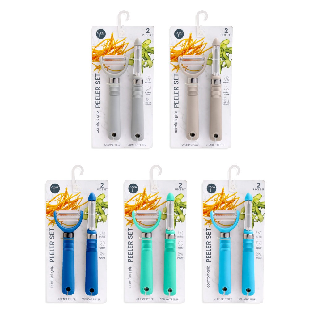 slide 2 of 4, Core Home Comfort Grip Peeler - Assorted, 2 ct