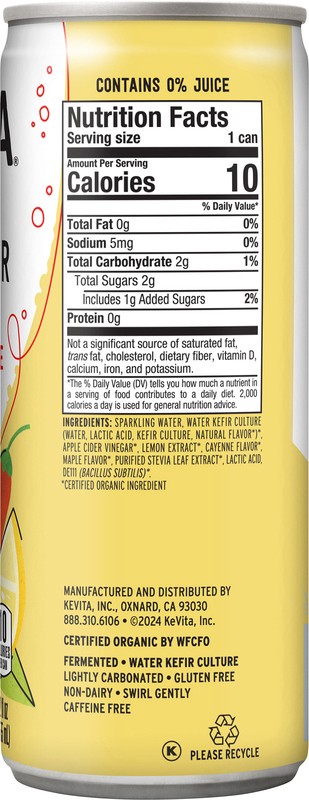 slide 5 of 5, Kevita Sparkling Drink, Lemon Cayenne, Probiotic Refresher - 12 oz, 12 oz