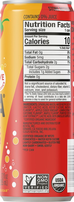 slide 4 of 5, Kevita Sparkling Drink, Lemon Cayenne, Probiotic Refresher - 12 oz, 12 oz