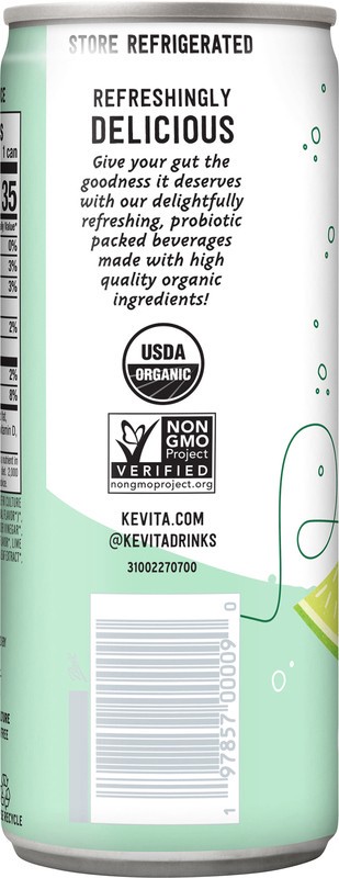 slide 3 of 5, Kevita Sparkling Drink, Mojita Lime Mint Coconut, Probiotic Refresher, 12 oz