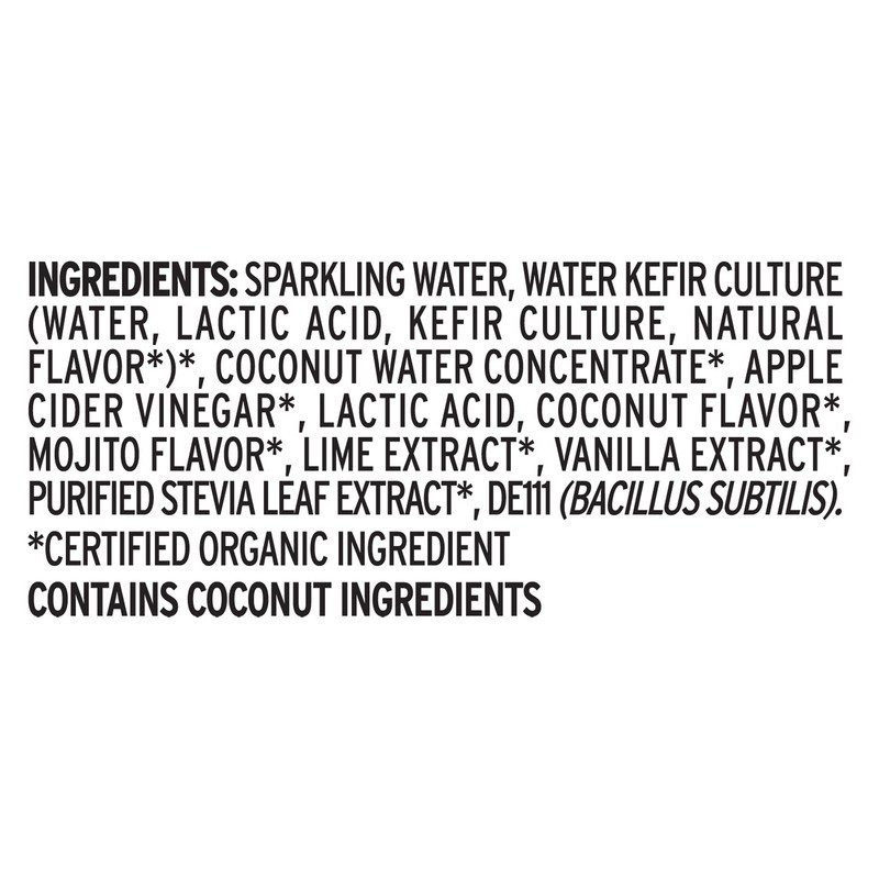 slide 4 of 5, Kevita Sparkling Drink, Mojita Lime Mint Coconut, Probiotic Refresher, 12 oz