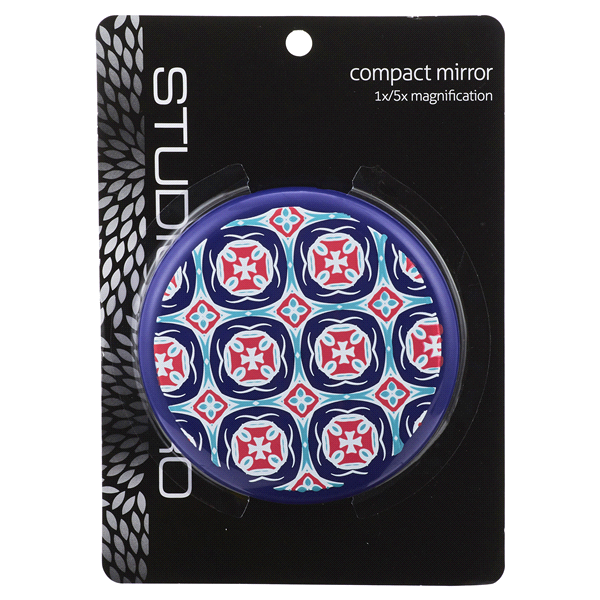 slide 1 of 1, Studio M Compact Mirror 1x/5x Magnification, 1 ct