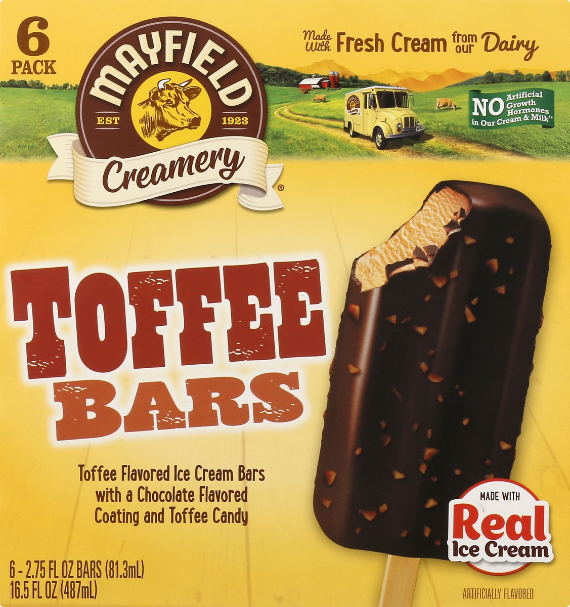 slide 1 of 17, Mayfield Creamery Mayfield Toffee Bars, 6 ct