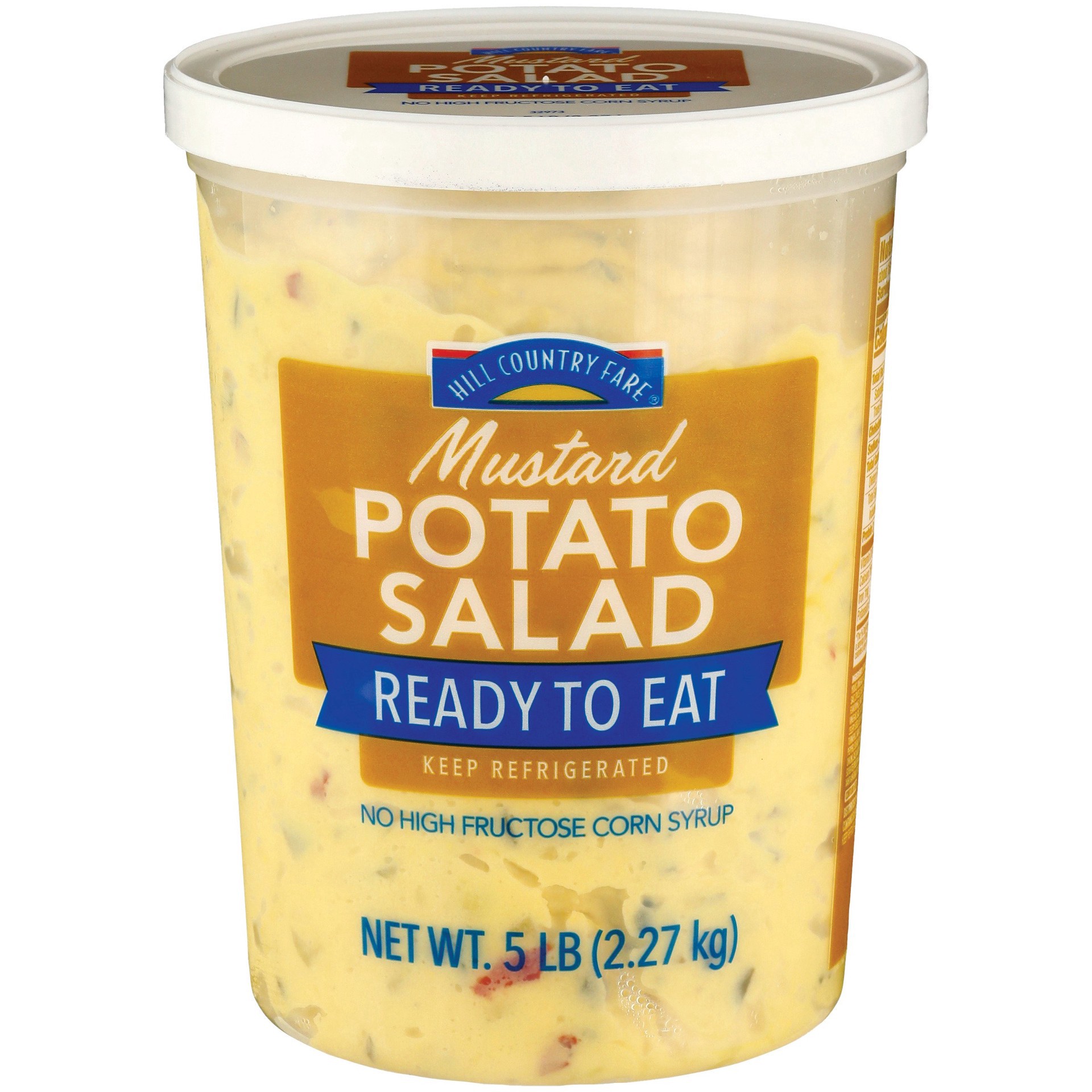slide 1 of 1, Hill Country Fare Deli Style Mustard Potato Salad, 5 lb