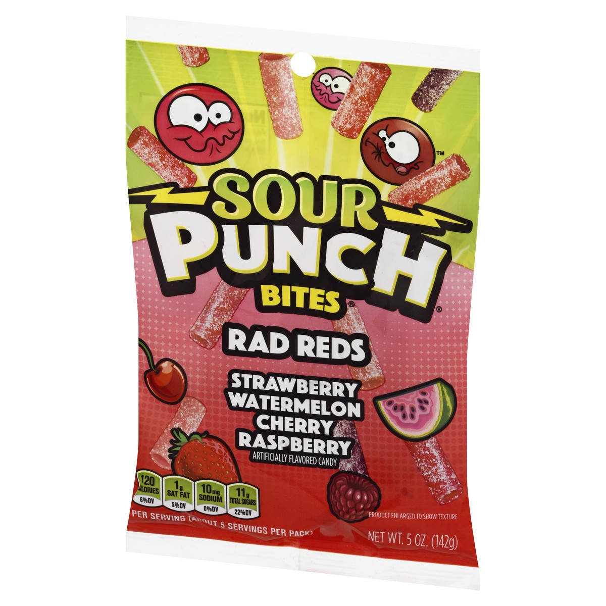 slide 3 of 9, Sour Punch Bites Rad Reds Candy 5 oz, 5 oz