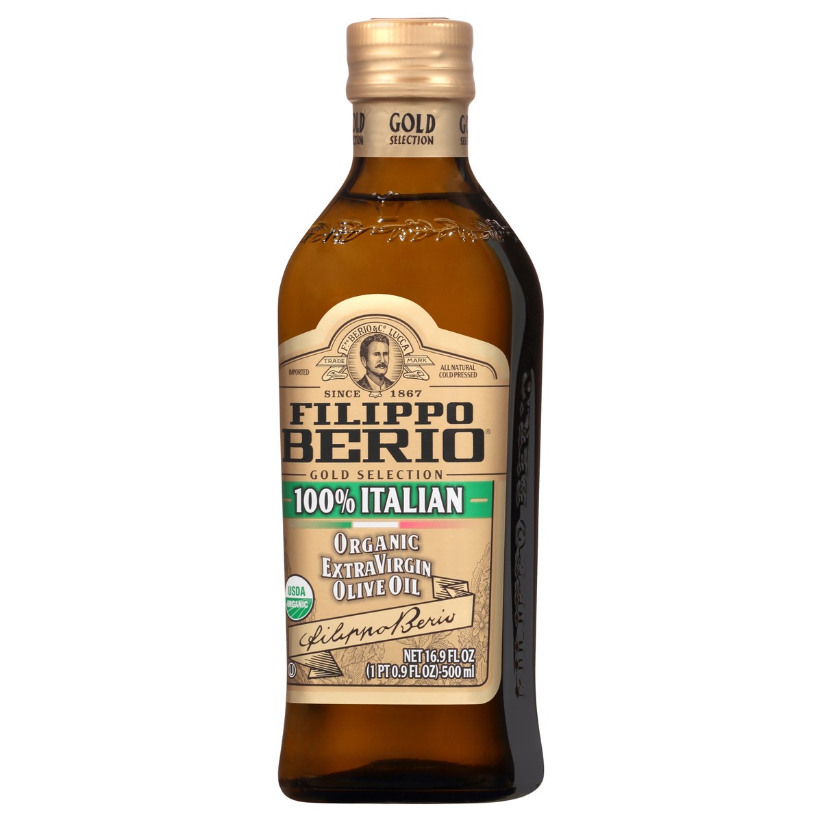 slide 4 of 9, Filippo Berio 100% Italian Gold Selection Extra Virgin Organic Olive Oil 16.9 fl oz, 16.9 fl oz