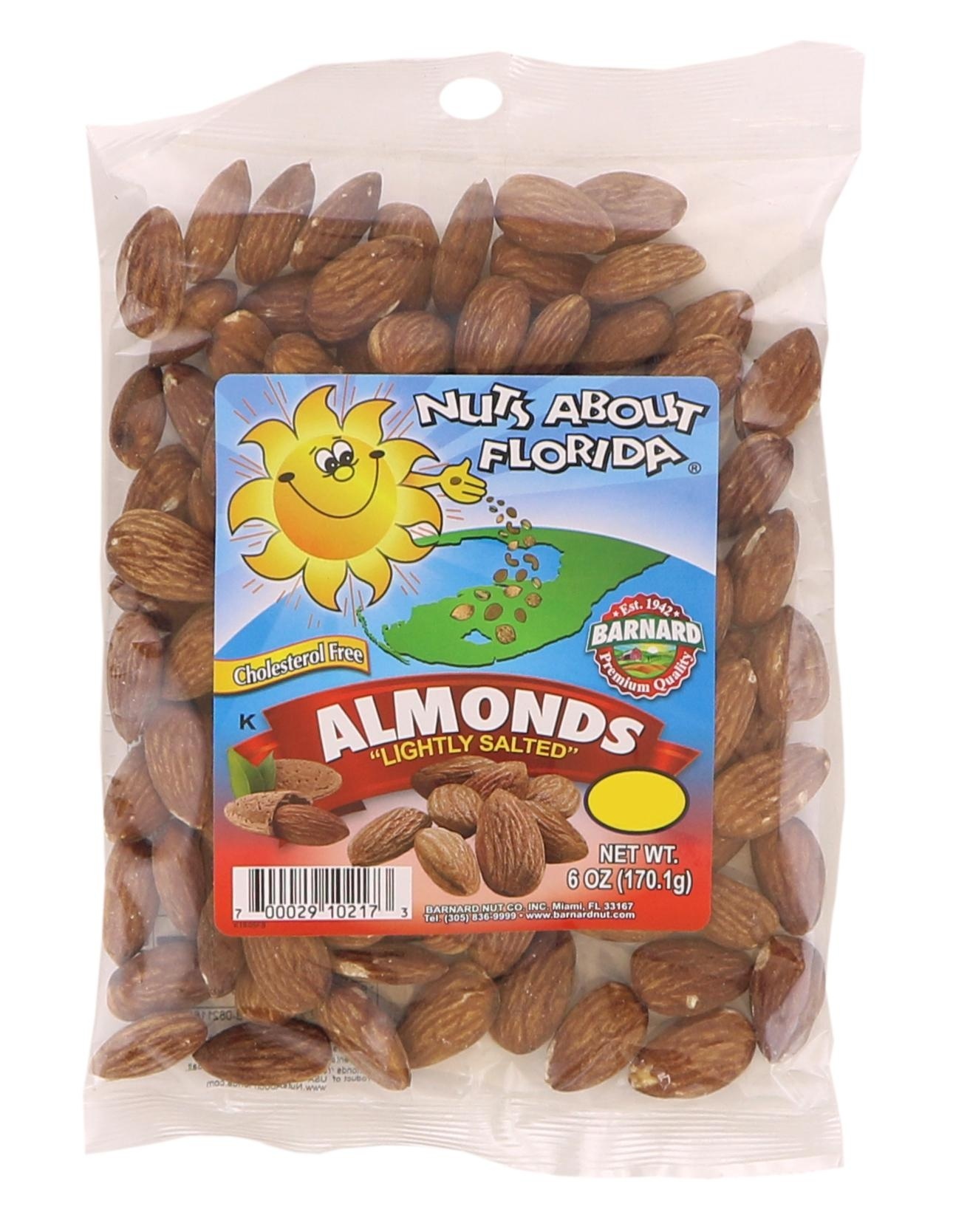 slide 1 of 1, Nuts About Florida Almonds Lightly Salted, 6 oz