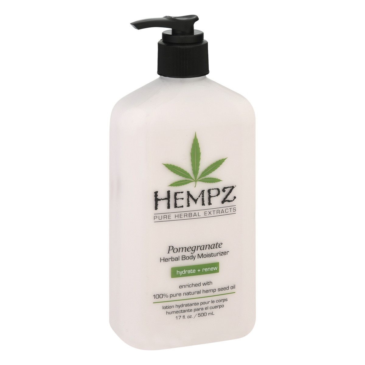 slide 8 of 9, Hempz Hydrate + Renew Pomegranate Herbal Body Moisturizer 17 oz, 17 oz