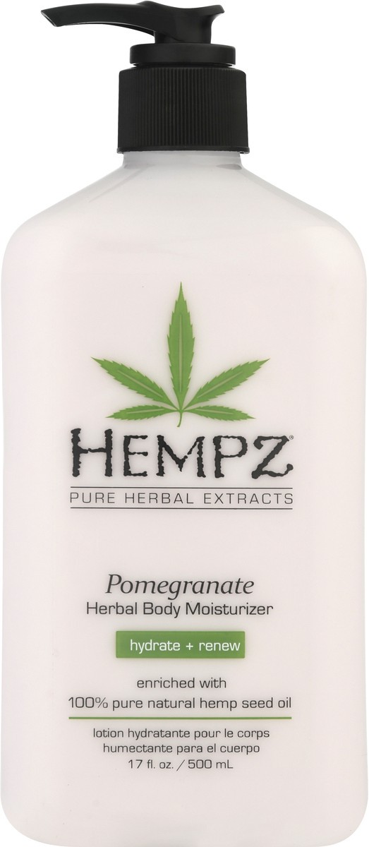 slide 3 of 9, Hempz Hydrate + Renew Pomegranate Herbal Body Moisturizer 17 oz, 17 oz