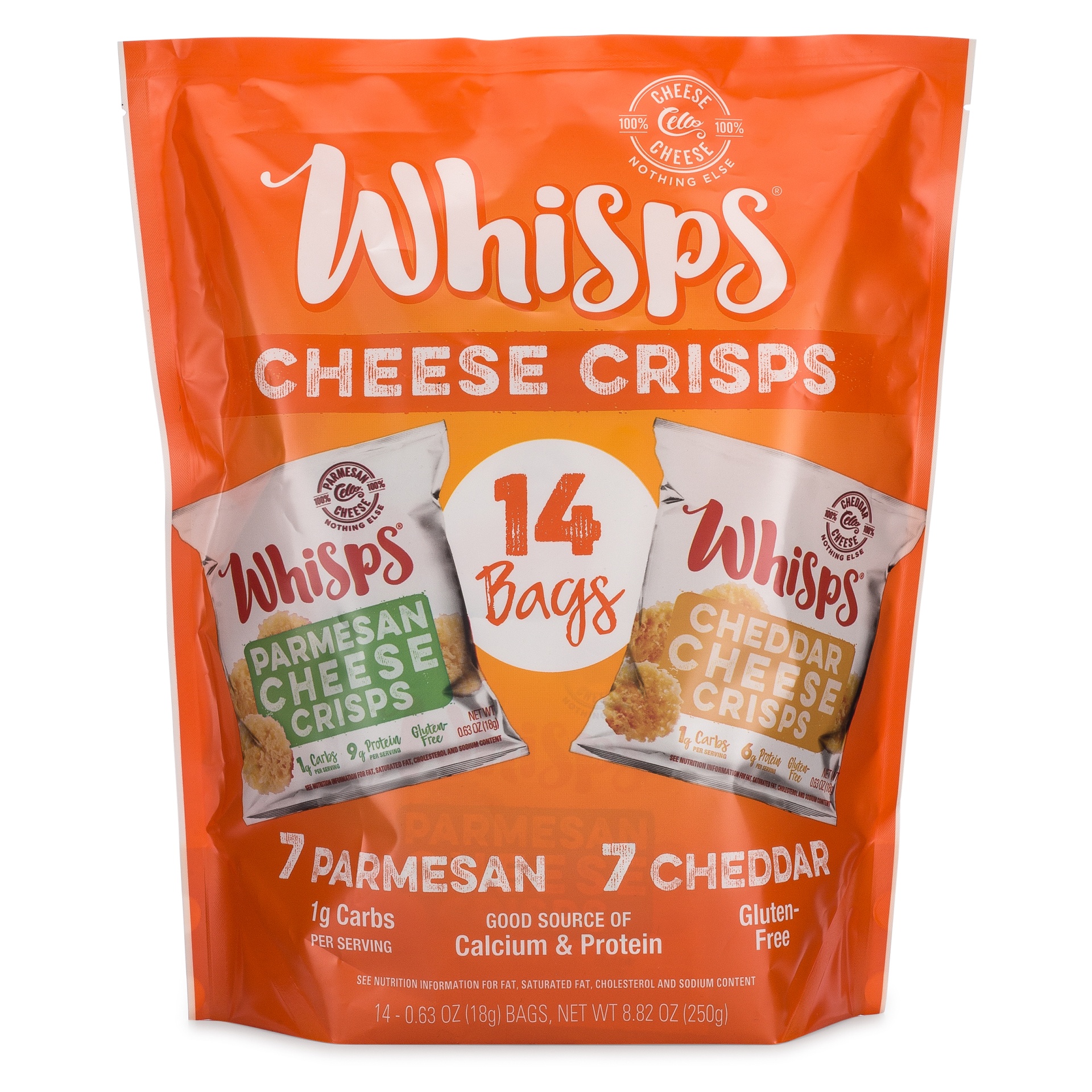slide 1 of 2, Whisps Cheese Crisps Variety Parmesan & Cheddar, 14 ct