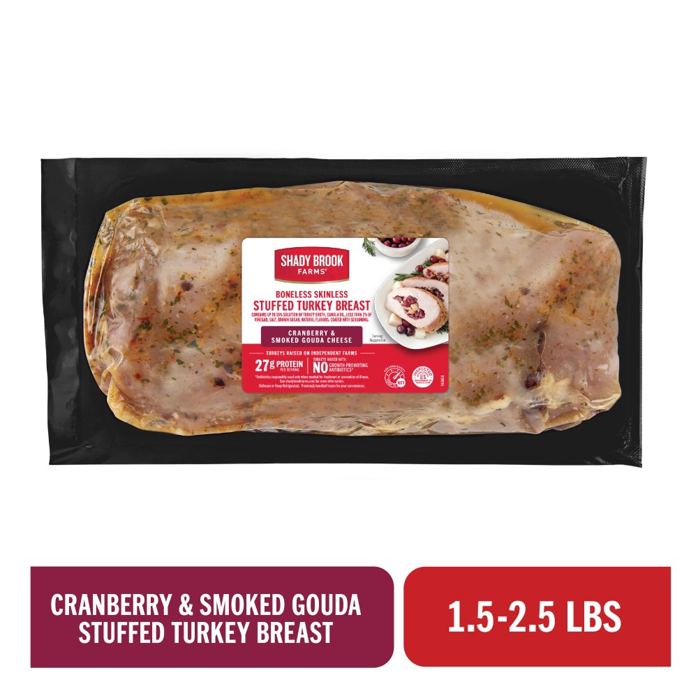 slide 1 of 5, Shady Brook Farms® Cranberry and Smoked Gouda Stuffed Turkey Breast, per lb