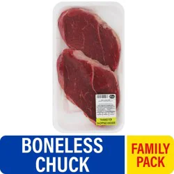 Choice Boneless Chuck Beef Steak Value Pack (About 2 Steaks Per Pack)