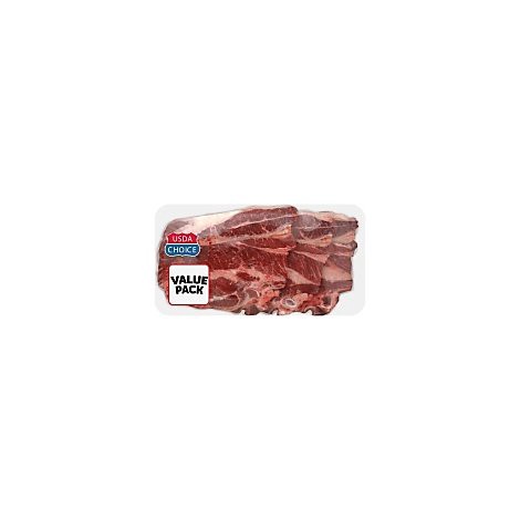 slide 1 of 1, Beef USDA Choice Chuck 7-Bone Steak Thin Value Pack - 2.5 Lb, per lb