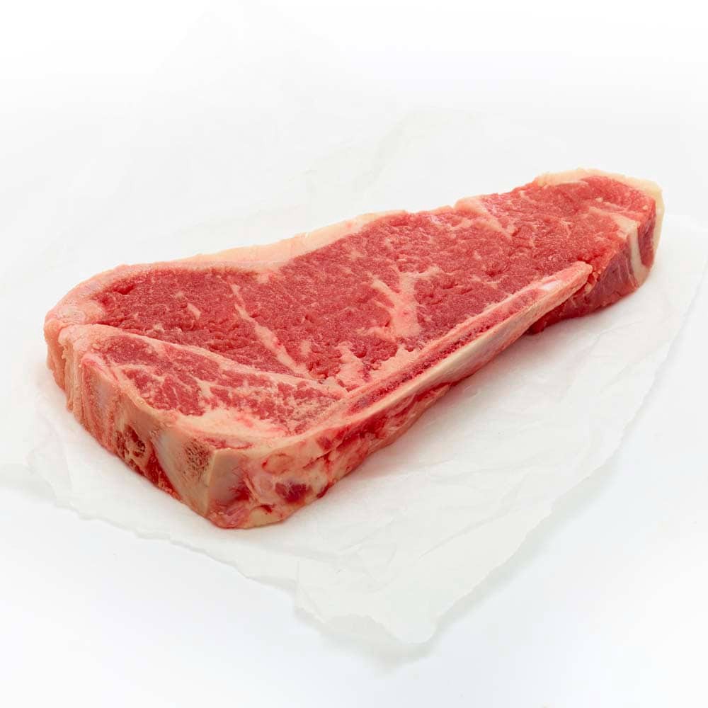slide 2 of 2, Beef Choice Strip Steak Family Pack Bone In, per lb