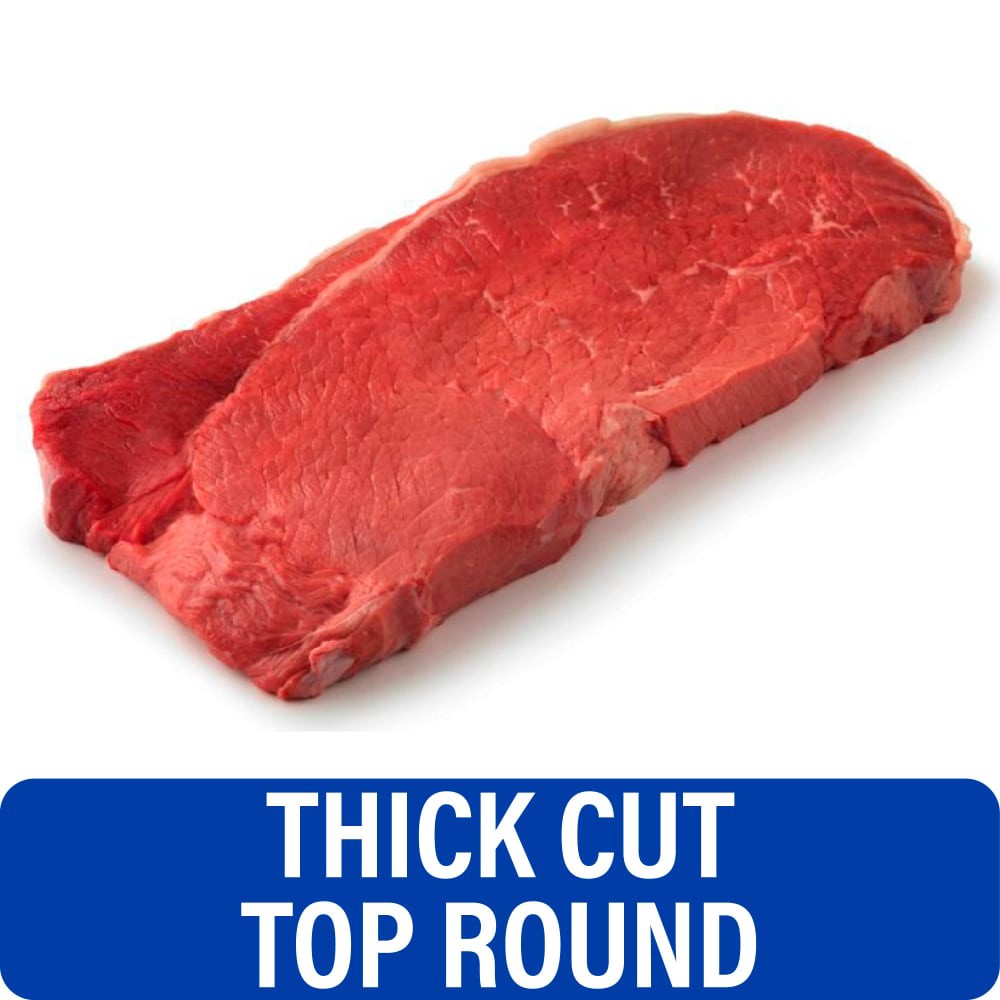 slide 1 of 5, Choice Boneless Thick Cut Top Round London Broil Beef (About 1 per Pack), 1 lb, per lb