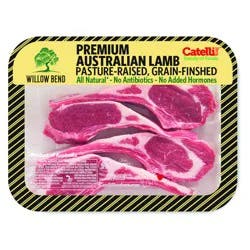 Catelli Bros Family of Foods Lamb, Premium, Rib Chops, All Natural, Willow Bend