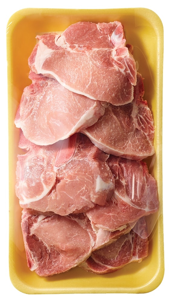 slide 1 of 1, Moist & Tender Pork Assorted Bone-In Chops (About 8 Chops Per Pack), per lb