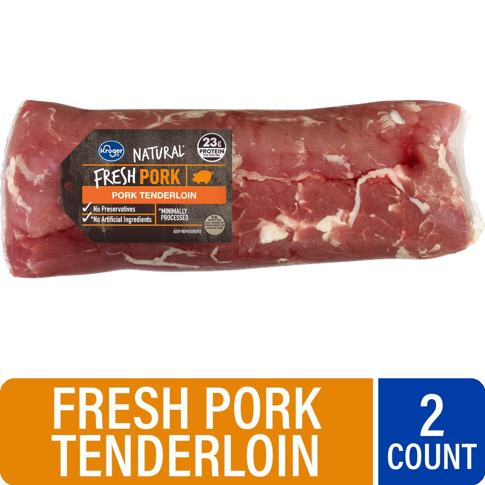 slide 2 of 5, Kroger® Fresh Natural Pork Tenderloin, per lb