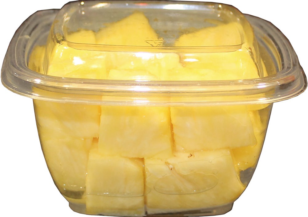 slide 2 of 4, In-Store Cut Pineapple Chunks Small Cup, 1 ct
