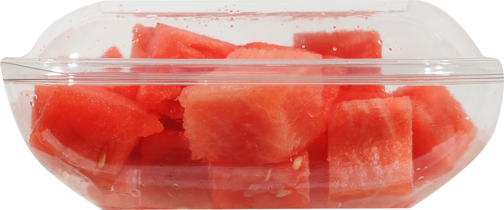 slide 2 of 3, Seedless Cubed Watermelon - Large Fruit Cup, per lb