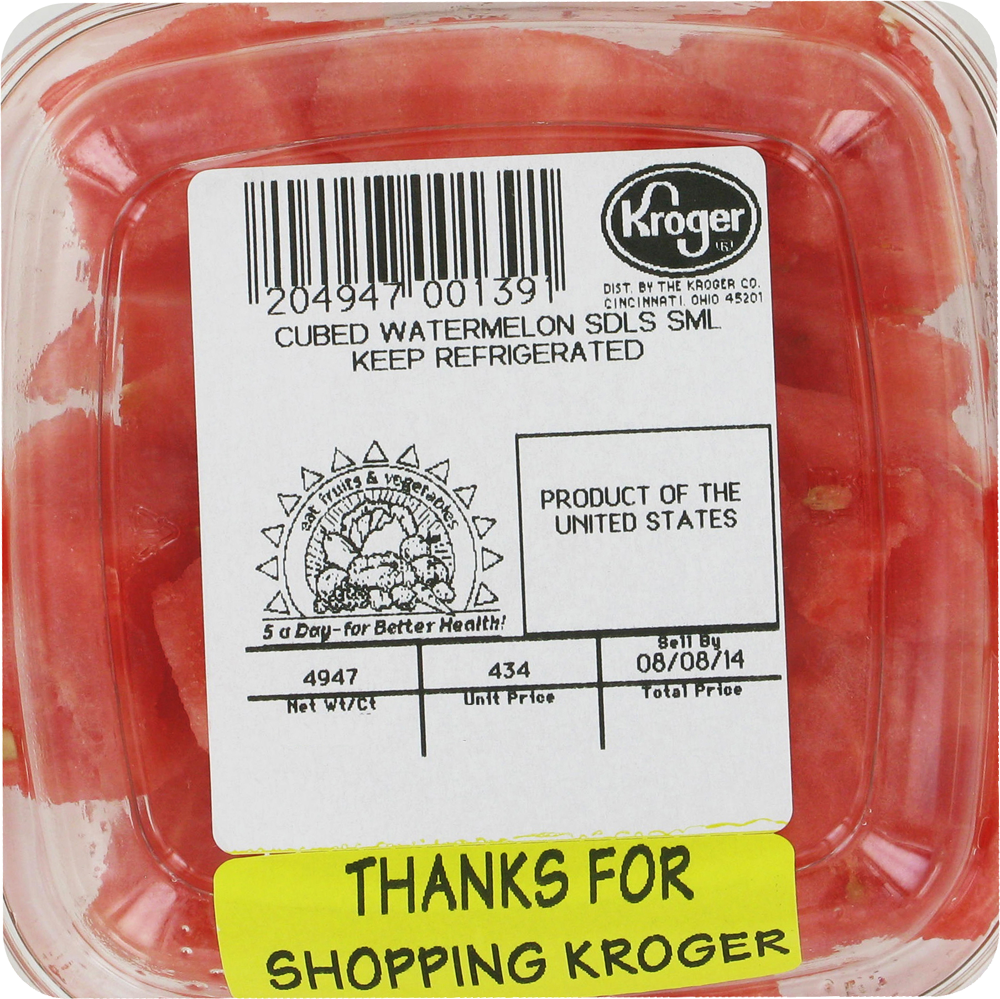 slide 4 of 4, In-Store Cut Seedless Watermelon Small Cup, 1 lb