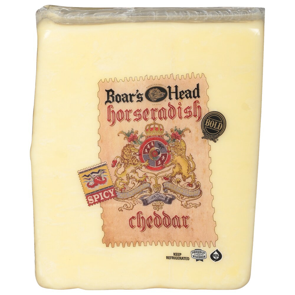 slide 4 of 6, Boar's Head Bold Horseradish Cheddar Cheese, per lb