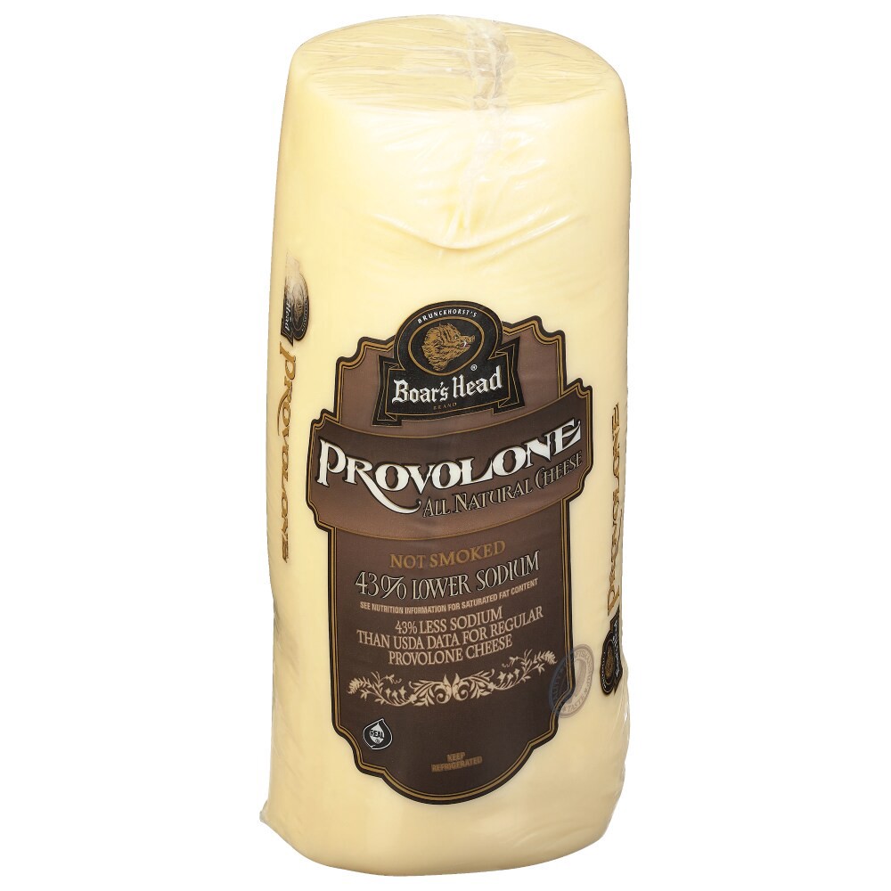 slide 3 of 6, Boar's Head 43% Lower Sodium Provolone Cheese, per lb