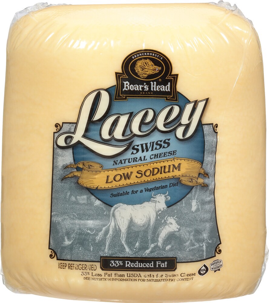 slide 6 of 6, Boar's Head Lacey Swiss Cheese, per lb