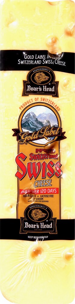 slide 3 of 6, Boar's Head Imported Switzerland Swiss Cheese, per lb