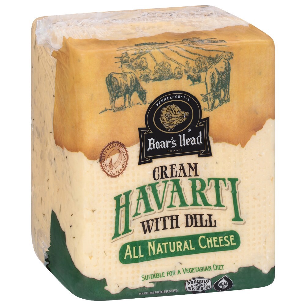 slide 5 of 6, Boar's Head Havarti Dill Cheese, per lb