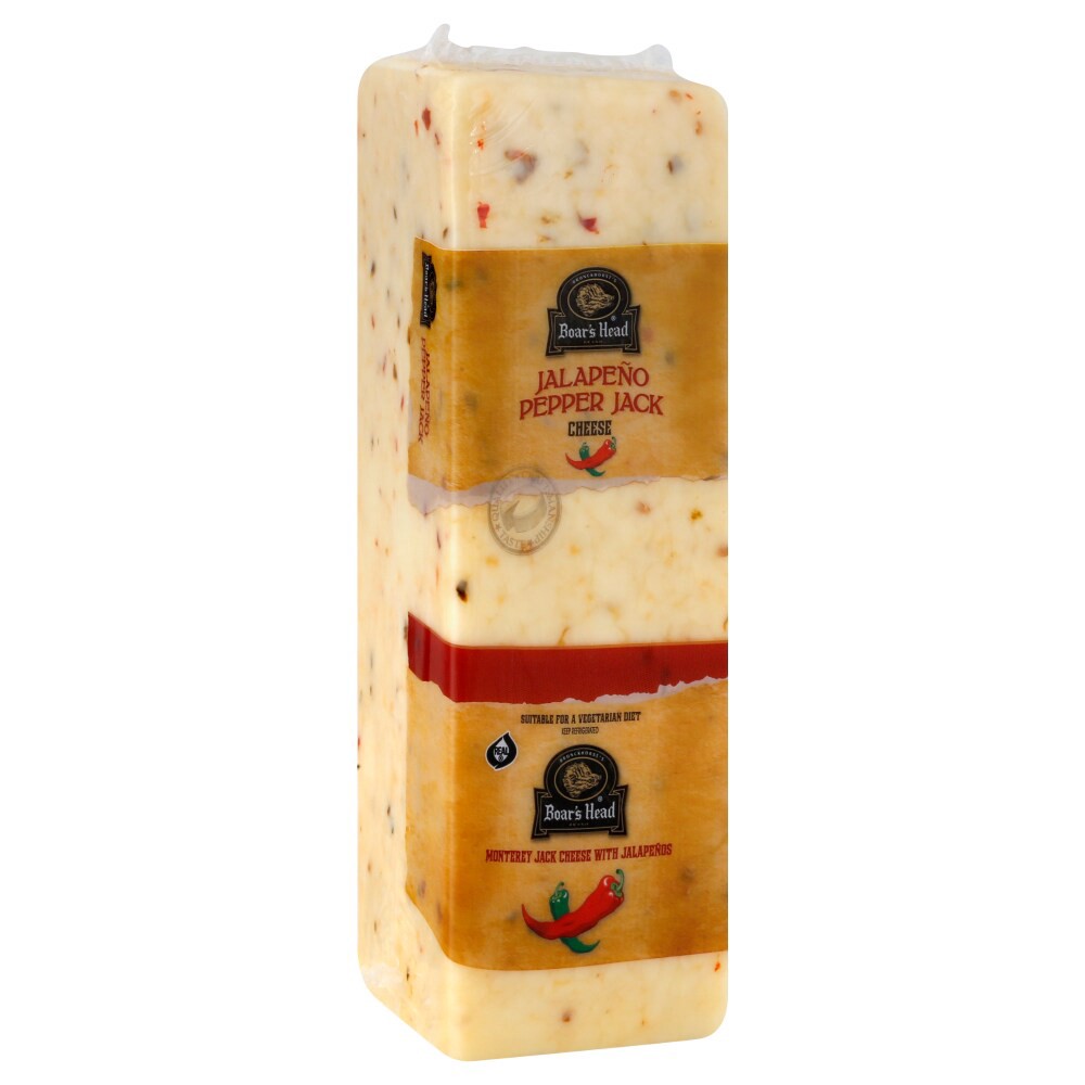 slide 6 of 6, Boar's Head Jalapeno Pepper Jack Cheese, per lb
