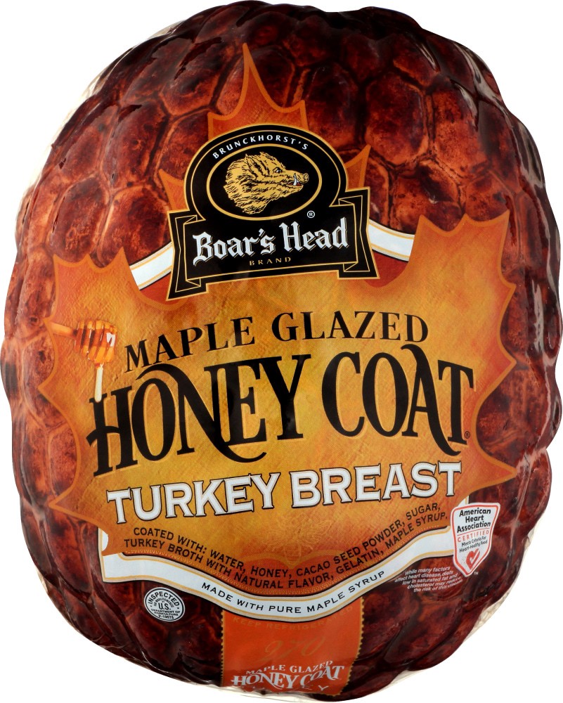 slide 5 of 6, Boar's Head Maple Glazed Honey Coat Cured Turkey Breast, per lb