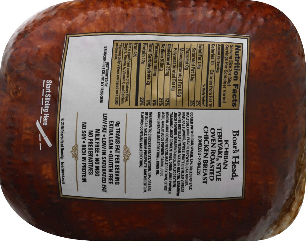 slide 6 of 6, Boar's Head Teriyaki Style Chicken, per lb