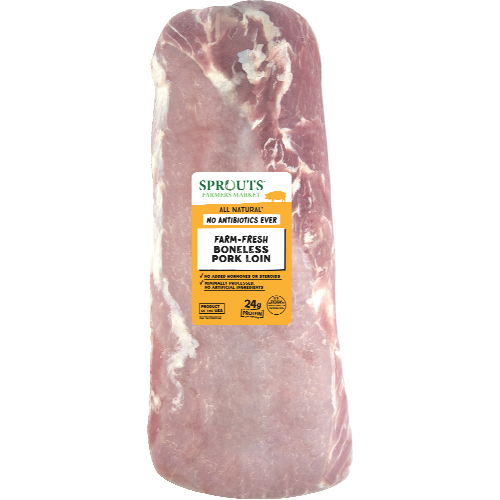 slide 1 of 1, Sprouts Boneless In Bag Pork Loin No Antibiotics Ever, per lb