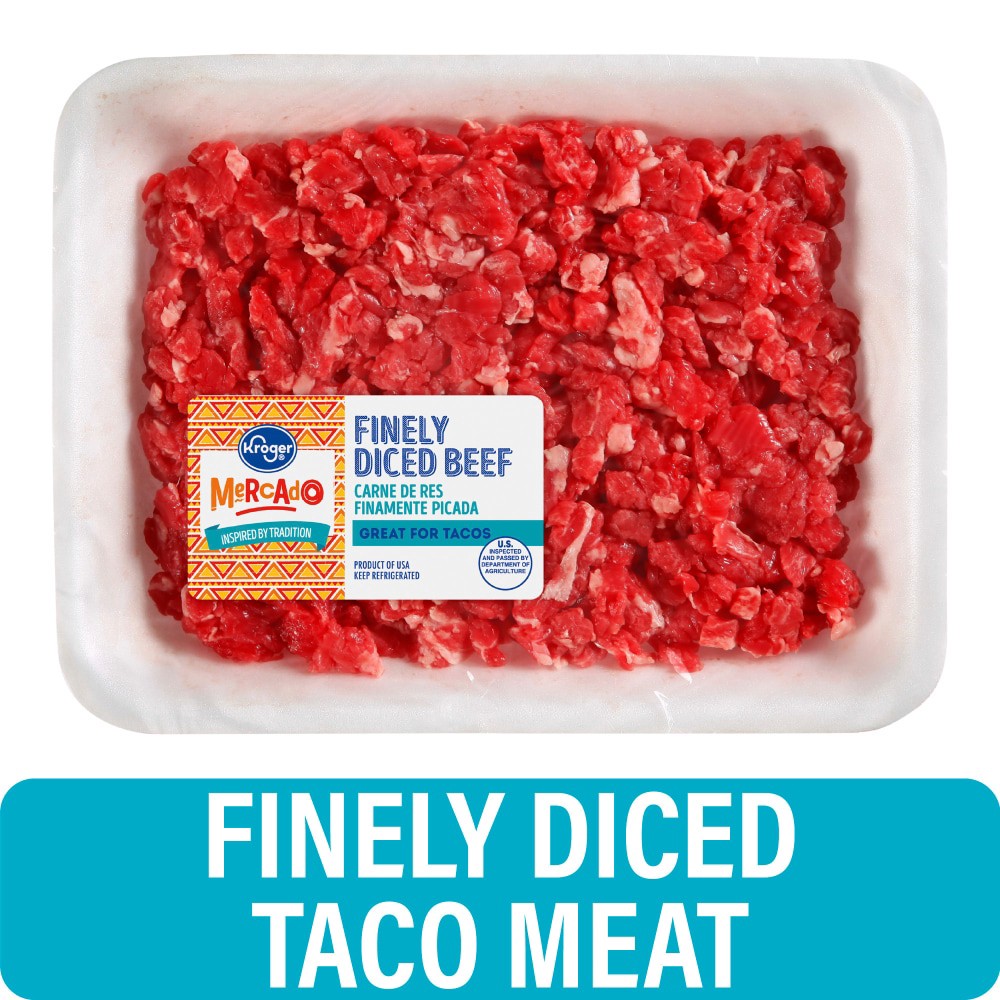 slide 3 of 5, Sara Lee Kroger Mercado Finely Diced Beef, per lb