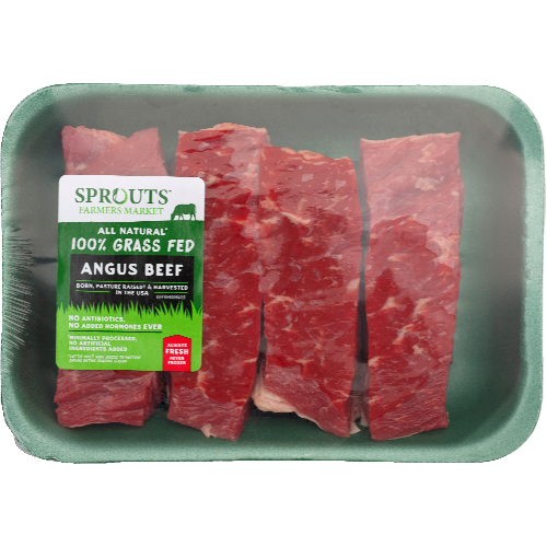 slide 1 of 1, Sprouts 100% Angus Grass-Fed Boneless Beef Short Ribs, per lb