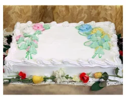 3/4 Set Up Decorated Cake