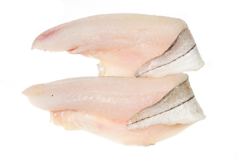 slide 1 of 1, Fresh Haddock Fillet Skins, per lb