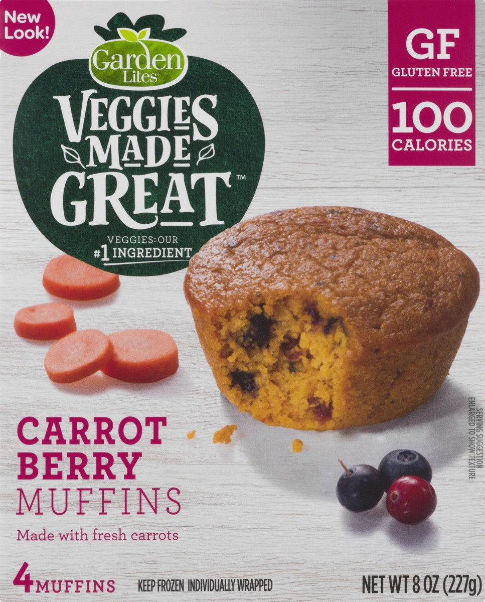 slide 9 of 11, Veggies Made Great Garden Lites Carrot Berry Muffins, 4 ct; 8 oz