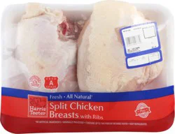 Harris Teeter Bone In Skin On Split Chicken Breast