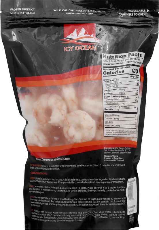 slide 2 of 5, Icy Ocean Shrimp, Argentine, Red, per lb