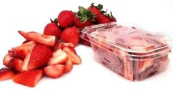 Fresh Cut Strawberries Small Container
