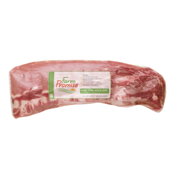 slide 1 of 1, Farm Promise Baby Back Pork Ribs Bone In, per lb